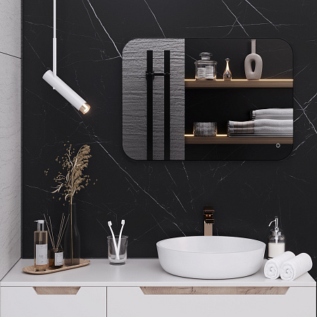 Зеркало с подсветкой МИЛАН (50*70 / 70*50) / универсальное/ AQUA DE MARCO