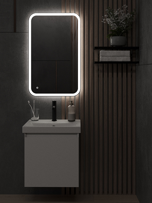 Зеркало с подсветкой КАПЕЛЛА (50*80 /80*50) /универсальное/ AQUA DE MARCO