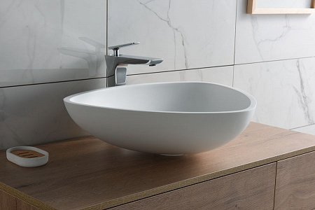 Alparini Adriana 57см Solid Surface раковина накладная матовая