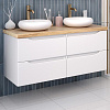 Комплект подвесных тумб НОРДИК 60 /левая/правая/ со столешницей 122см / AQUA DE MARCO