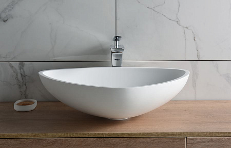 Alparini Adriana 57см Solid Surface раковина накладная матовая